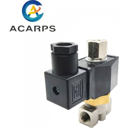 1/4" Normally Open Stainless Steel Body 2 Way Oil Acid Solenoid Valve AC220V DC12V