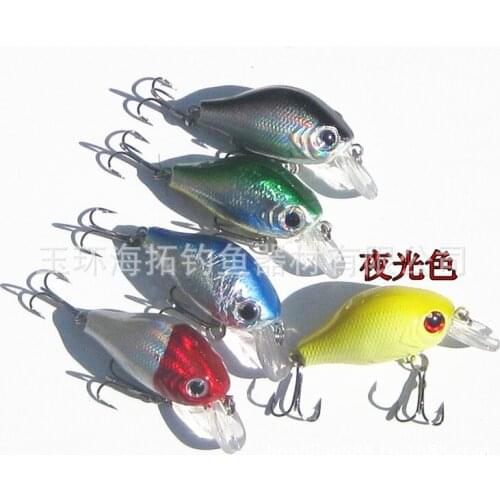 WHole Sale 50pcs/lot new color Rock sequins fat Lure fishing bait hooks Minuoluya minnows 55mm/8.2g