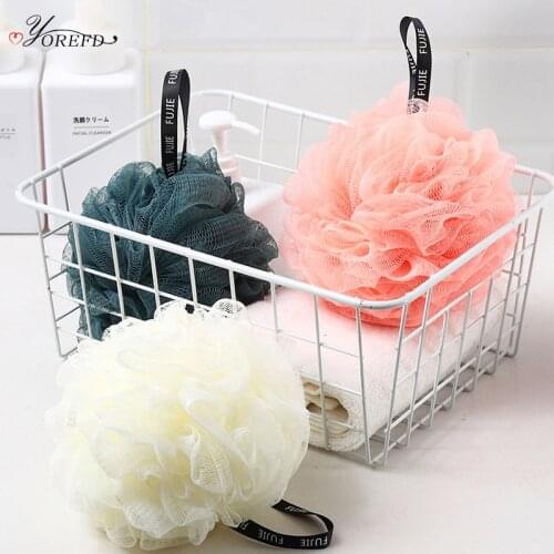 OYOREFD Portable Shower Bath Ball Large Mesh Bath Flower Exfoliation Scrubber Bath Sponge Body Brush Bathroom Accessories