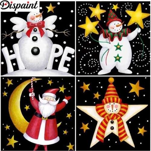 Dispaint Full Diamond "Christmas present" DIY 5D Diamond Painting Cross Stitch Home Decor Picture Of Rhinestone Handmade