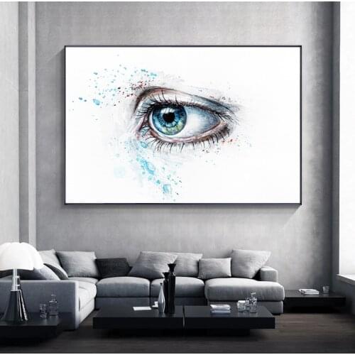 Portrait Eyes Graffiti Art Posters and Prints on Canvas Painting Wall Art Picture for Living Room Nordic No Frame