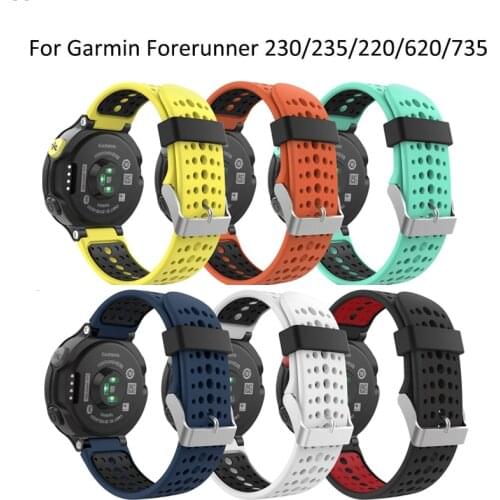 Strap For Garmin Forerunner 230 235 235 Lite 220 620 630 735XT GPS Watchband Silicone Sport Replacement WristStrap Bracelet