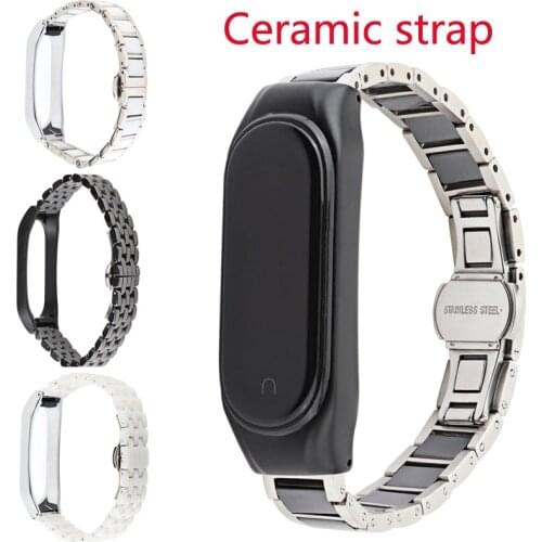Hot sale For Xiaomi Mi Band 4 Strap Stainless Steel For Miband3 Smart belt Mi Band 3 4 ceramic Wristband