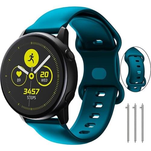 20mm 22mm watch strap For Samsung Galaxy watch 3 Active 2 40mm 44mm 45mm 41mm Gear S3 Silicone Loop bracelet Huawei GT 2 2e band