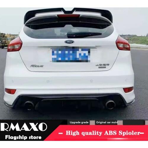 For Ford F ocus Spoiler 2012-2017 Fo cus hatch-back High Quality ABS Material Car Rear Wing Primer Color Rear Spoiler