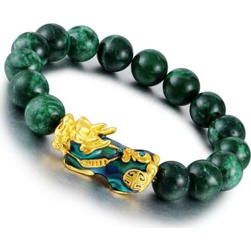 Unisex Wealth And Good Luck Chinese Fengshui Pixiu Bracelets Wristband Men Women Bracelets Obsidian Beads Bracelet Jewelry Gifts