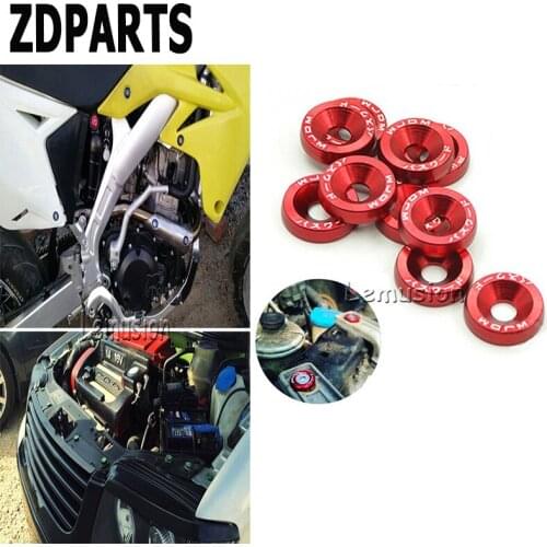 ZDPARTS 10X 6Color Car Hood Modified Screw Gaskets For Kia Rio Ceed Hyundai Solaris Suzuki Grand Vitara Swift Alfa Romeo Sticker