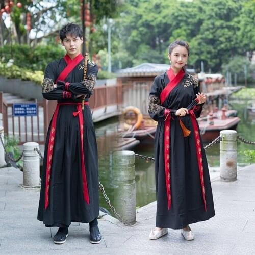 Large Size Women Traditional Hanfu Dress Man Han Dynasty Costume Couple Chinese Ancient Clothing Male Kimono Tang Suit SL4181