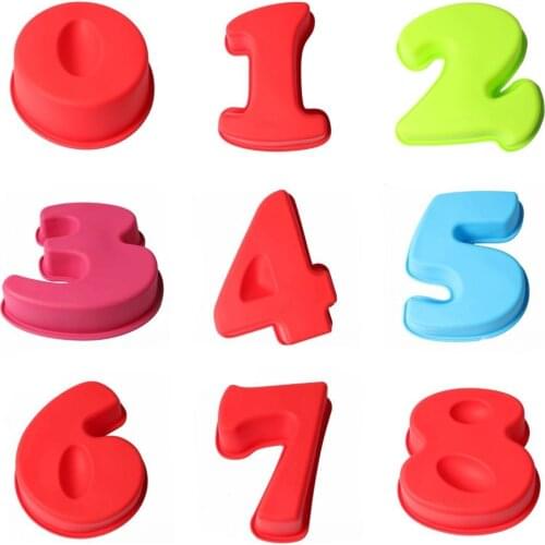 0/1/2/3/4/5/6/7/8 Small Silicone Number DIY Cake Mould Birthday Baking Mold Tool Decor Fondant Tools Wedding Accessories k933
