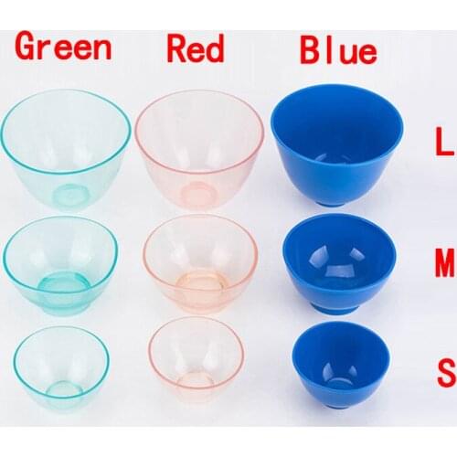 1PCS Professional Dental Plaster Mixing Bowl Disposable Consumables Flexible Rubber Bowls Three Colors
