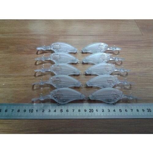 10pcs Unpainted Crankbait Fishing Lure Body 3 1/2 Inch 1/3 OZ Blank lures JS#203