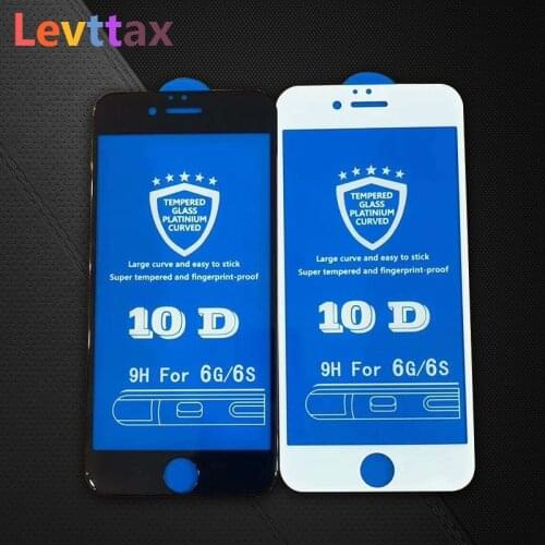 100pcs/lot Wholesale For iphone 12 10D Glass Film For iPhone 12 Mini 11 Pro Max XS XR X 8 7 6 S Full Cover Screen Protector Film
