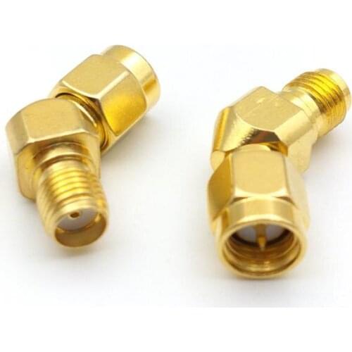 100pcs SMA Male to SMA Female 45 Degree Connector for FPV Race Goggle Antenna New