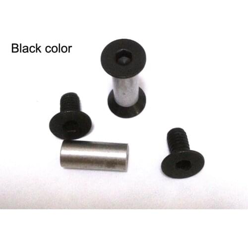 17.0mm x5mm (Black) Stainless steel Knife Handle Flat head hex Chicago black Screws Suitable for 5mm hole