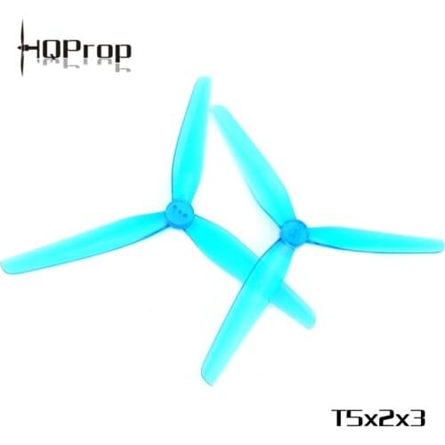 2Pairs HQPROP T5X2X3 5020 3-Blade PC Propeller for RC FPV Racing Freestyle 5inch Drones Replacement DIY Parts