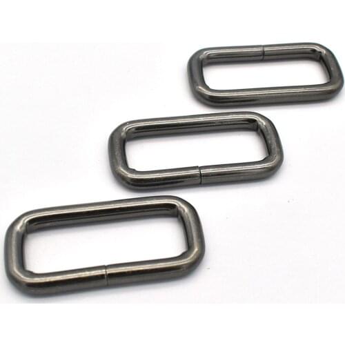 39mm Black Belt Buckle Adjustable Slide Buckles Rectangle Belt Buckle Metal Purse Clasp Buckle Bag strap buckle Handbag webbing