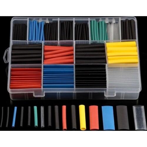 580pieces/box multiple colour heat shrinkable tube combination suit electrical tape insulation sleeve data line 2:1 times shrink