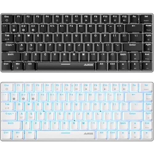 Ajazz AK33 Mechanical Gaming Keyboard LED RGB Backlight Switch 82 Keys Bluetooth