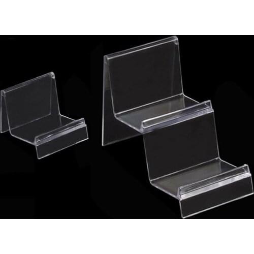 1PCS Acrylic Transparent Display Shelf Mobile book Wallet Glasses Rack single/double layers Jewellery Display Stand Packaging