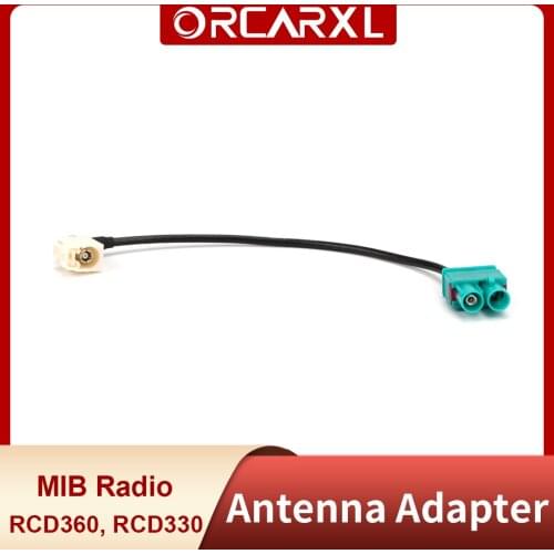 Car Radio Antenna Adapter 2 To 1 For VW MIB RCD330 RCD330G RCD330 Plus RCD360 RCD360PRO Radio