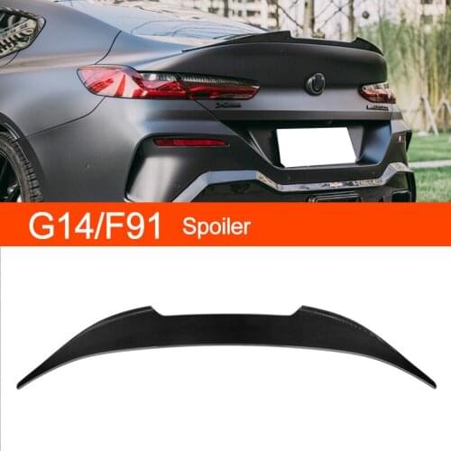 G14 F91 M8 AC-style Dry Carbon Fiber Car Rear Wing Spoiler for BMW 8 Series G14 Convertible F91 M8 2018 2019 2020 2021 2022