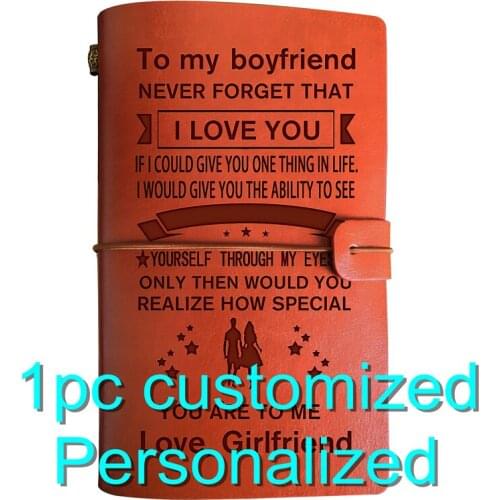 Engraved Leather Journal Gift Personalized BJ012 A6 Notebook Diary Dropshipping 2020 Customized Shopify Engraved Store Own Logo