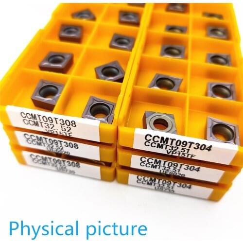 10pcs CCMT09T304 CCMT09T308 VP15TF UE6020 US735 Carbide Insert CNC Machine Tool Milling Cutter CCMT Lathe Tools