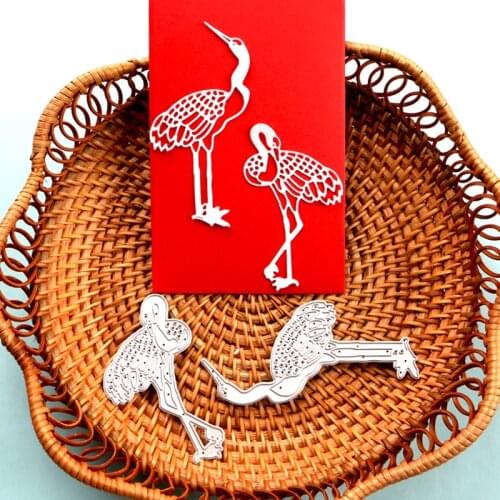 DUOFEN METAL CUTTING DIES Chinese Japanese perching cranes stencil DIY Scrapbook Paper Album 2020 new
