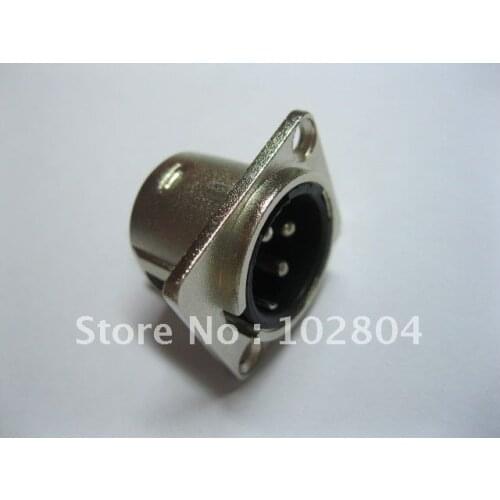 Metal Audio MIC Connector XLR 3 Pin Male Chassis Mount Socket Locking Hot Sale High Quality Brand New 100 Pcs Per Lot