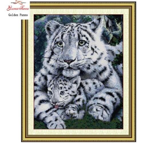 Needlework DIY DMC 14CT 11CT Cross stitch,Sets For Embroidery kits white tiger love Counted Cross-Stitching,Wall Home Decor