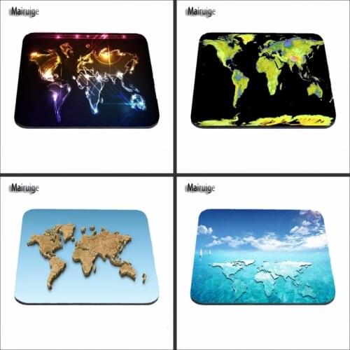 New Arrival Hot Selling 3D Map of the World Mousepads Radiation Non-Skid Rubber Computer Gaming Mouse Pad Gamer Play Mats