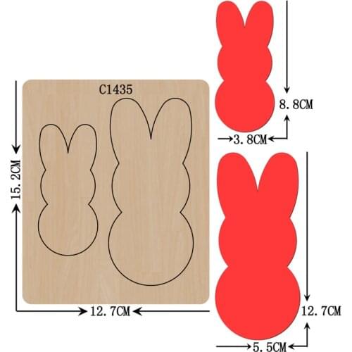 New rabbit Wooden die Scrapbooking C-1435 Cutting Dies Multiple sizes