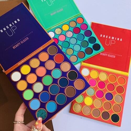 New Beauty Glazed 25/18 Color Highlight Eyeshadow Palette Matte Pearlescent Eye Shadow Casual Wedding Makeup Eye Cosmetic TSLM1