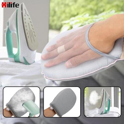 Portabe Mini Ironing Pad Heat Resistant Anti Steam Gloves For Clothes Garment Hand-Held T-shirts Sleeve Ironing Board Holder