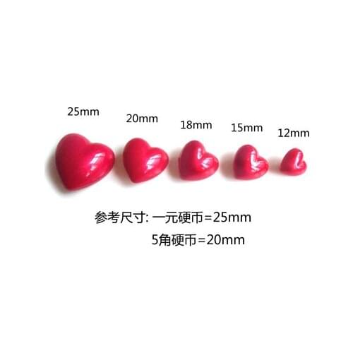 Free shipping 40pcs/lot Black heart animal nose mouth button Red white buttons children love sweater buttons 12mm-25mm