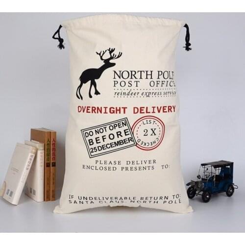 Christmas Decorations Santa Sacks Cute Deer Ornament Navidad Family Stockings Candy Gifts Bag For Home Storage Souvenir Bag