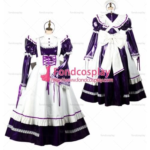 Sissy maid pvc dress lockable Uniform cosplay costume Tailor-made[G2436]