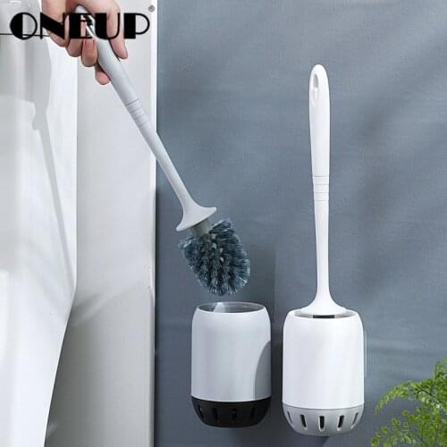 ONEUP Toilet Bowl Brush Bathroom Cleaning Tool Holder With Base all-mounted or Floor-standing Toilet Brush Home Bathroom Cleaner