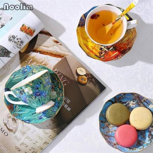 Nordic Light Luxury Ceramic Hand Painted Coffee Mugs Creative Bone China British Outline In Gold Tea Cups Household Drinkware