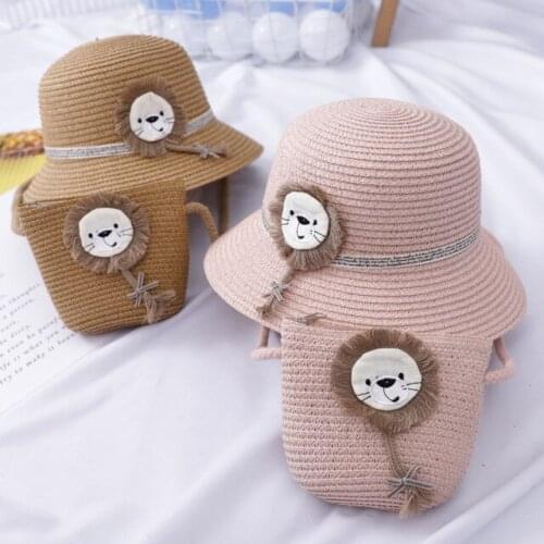 Kids baby girls hat summer little child straw hat cute sun cap girl princess sunscreen beach hat outdoor headdress fashion