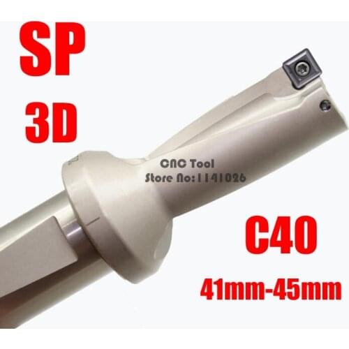 SP WC C40 3D 41 42 43 44 45mm Indexable Insert Drill Bit High Quality Insert U Drilling Precision CNC Expanding Drill Metal Tool