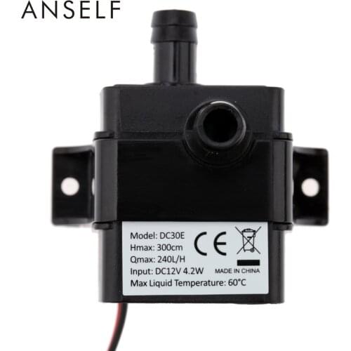 Ultra-quiet Mini DC12V 4.2W Micro Brushless Water Oil Pump Waterproof Submersible Aquarium Circulating 240L/H Lift 300cm