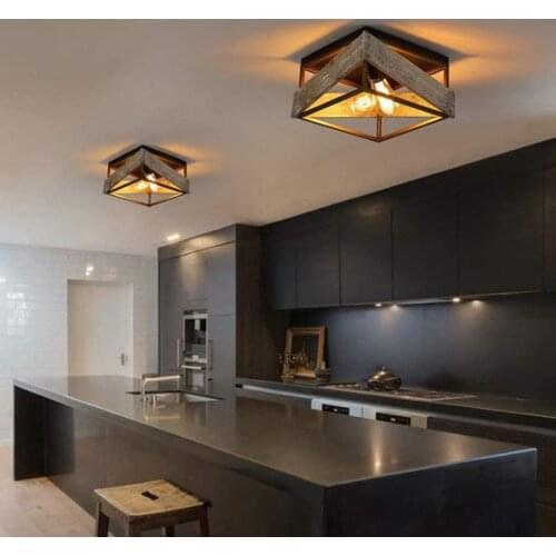 Led Wooden Industrial Vintage Pendant Ceiling Lamps Loft Corridor Bar Cafe Pendant Lamp Home Room Decor Hanging Light Fixture