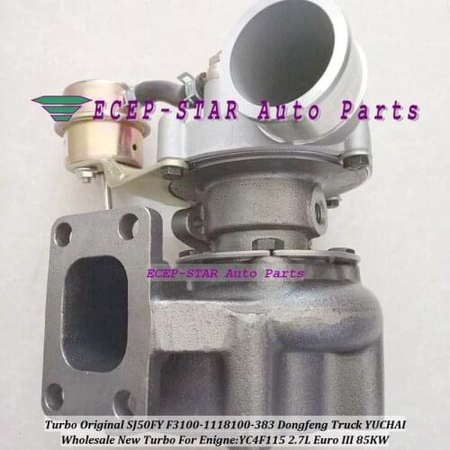 Turbo Original SJ50FY F3100-1118100-383 F31001118100383 For Dongfeng Truck YUCHAI Diesel Engine YC4F115 2.7L Euro III 85KW