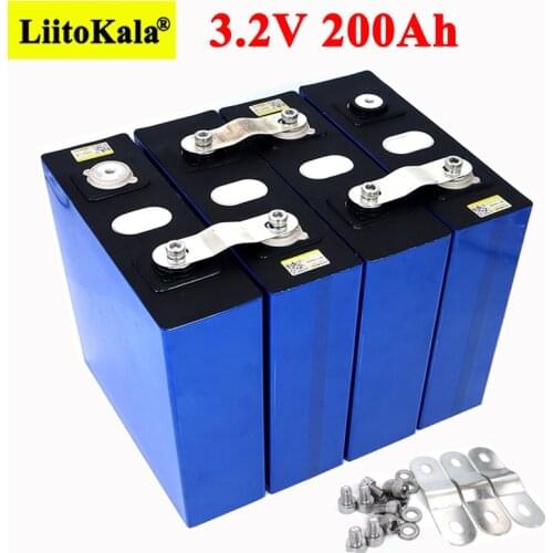 Liitokala 3.2V 200Ah LiFePO4 lithium battery 3.2v 3C Lithium iron phosphate battery for 12V 24V battery inverter vehicle RV