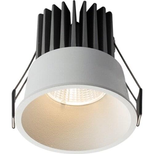 Recessed Anti-glare LED COB Downlight 7W 12W 20W 25W Dimmable 110V 220V AC 38° Beam Angle Ceiling Spot light For Indoor Lighting