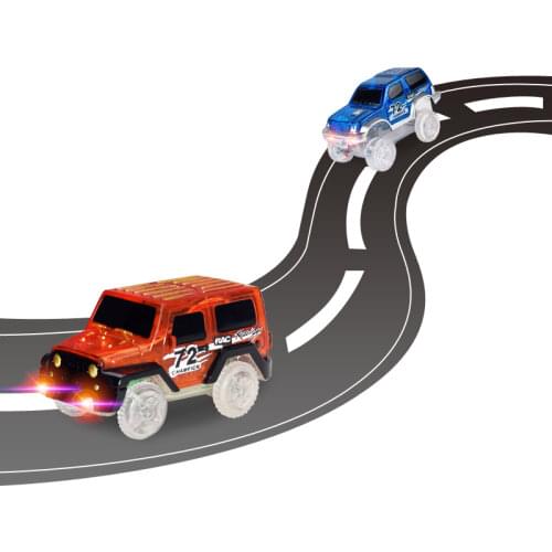 Magical Glowing Flexible Track Car Toys Children Racing Bend Rail Track Led Electronic Flash Light Car DIY Toy For Boy Kids Gift