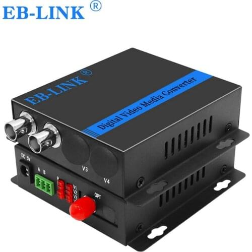 1Pair 2 Channel Digital Video Fiber Optical Media Converters Extender Single Mode FC Fiber Optic Up to 20Km for CCTV Security