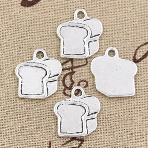15pcs Charms Loaf Of Bread 20x18mm Handmade Craft Pendant Making fit,Vintage Tibetan Silver color,DIY For Bracelet Necklace