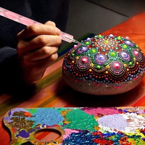 15PCS Mandala Pottery Painting Tools Embellished Pen Ball Pen Embossed Nail Dispensing Pen Set